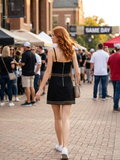 Lace Trimmed Mini Dress