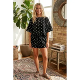 Polka Dot Top and Shorts Set - Greige Goods