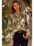 Plus Floral Printed Blouse