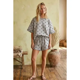 Polka Dot Top and Shorts Set - Greige Goods