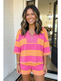 Stripe Half Zip Set - Greige Goods