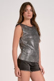 Metallic Crewneck Sweater
