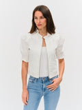 Ruffled Puff Sleeve & Collar Jacket - Greige Goods