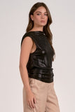 Open Back Metallic Top