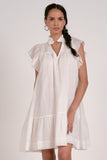 White Frill Collar Dress