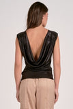 Open Back Metallic Top