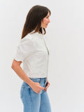 Ruffled Puff Sleeve & Collar Jacket - Greige Goods