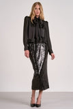 Long Sleeve Scarf Blouse
