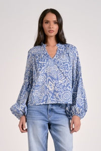 Bubble Sleeve Blouse - Greige Goods