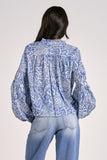 Bubble Sleeve Blouse - Greige Goods