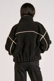 Black Invisible Zip Jacket