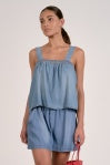 Denim Flowy Tank Top - Greige Goods