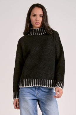 Stripe neck Sweater