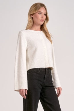 Flare Sleeve Sweater Cardigan