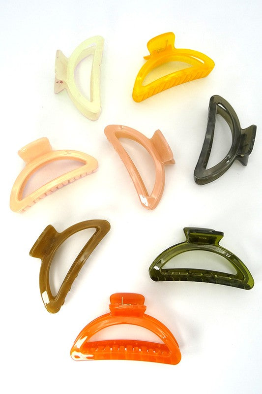 Open Shape Claw Clip - Greige Goods