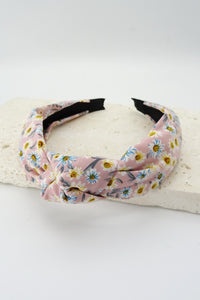Daisy Printed Headband - Greige Goods