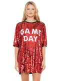 OS Game Day Sequin Mini Dress - Greige Goods