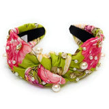 Floral Embellished Knot Headband - Greige Goods