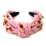 Valentines Jeweled Knot Headband - Greige Goods