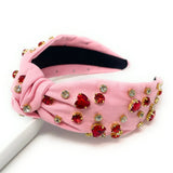 Valentines Jeweled Knot Headband - Greige Goods