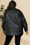 Curvy Girl Diamond Quilted Leather Jacket - Greige Goods
