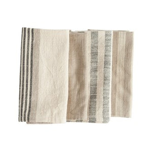 Cotton Woven Striped Towels - Greige Goods