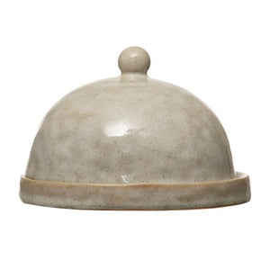 Glazed Stone Dome Dish - Greige Goods