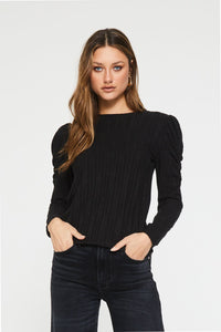 Billy Ruched Sleeve Top - Greige Goods