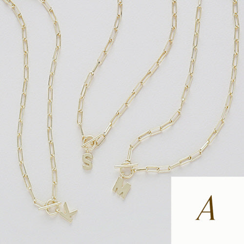 Initial Toggle Necklace - Greige Goods