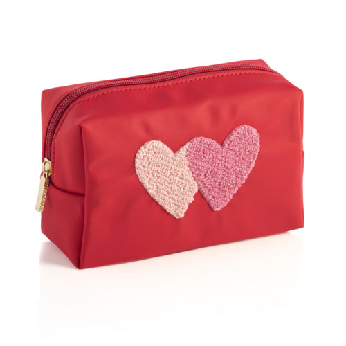 Small Cara Hearts Cosmetic Bag - Greige Goods