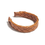 Woven Leather Headband - Greige Goods